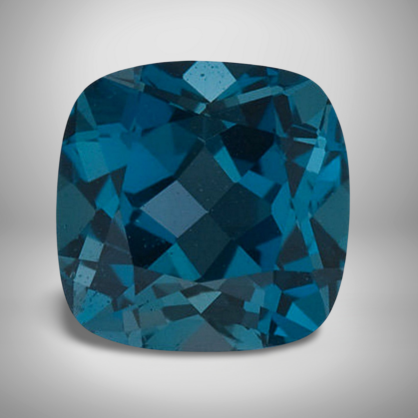 London Blue Topaz Cushion Cut Gemstone 3.1 Cts – 9 mm VVS Loose Gem #