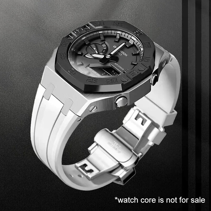 Dial Bezel Mod Kit Steel Case Strap for G-Shock GA-2100/2110 Refit Cover AP Band