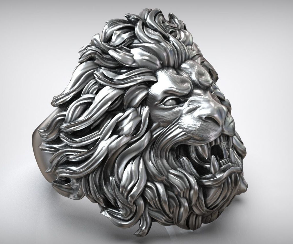 21g Big 3D Lion Rings King Of The Beasts Rings 925 SOLID STERLING Silver Many Sz