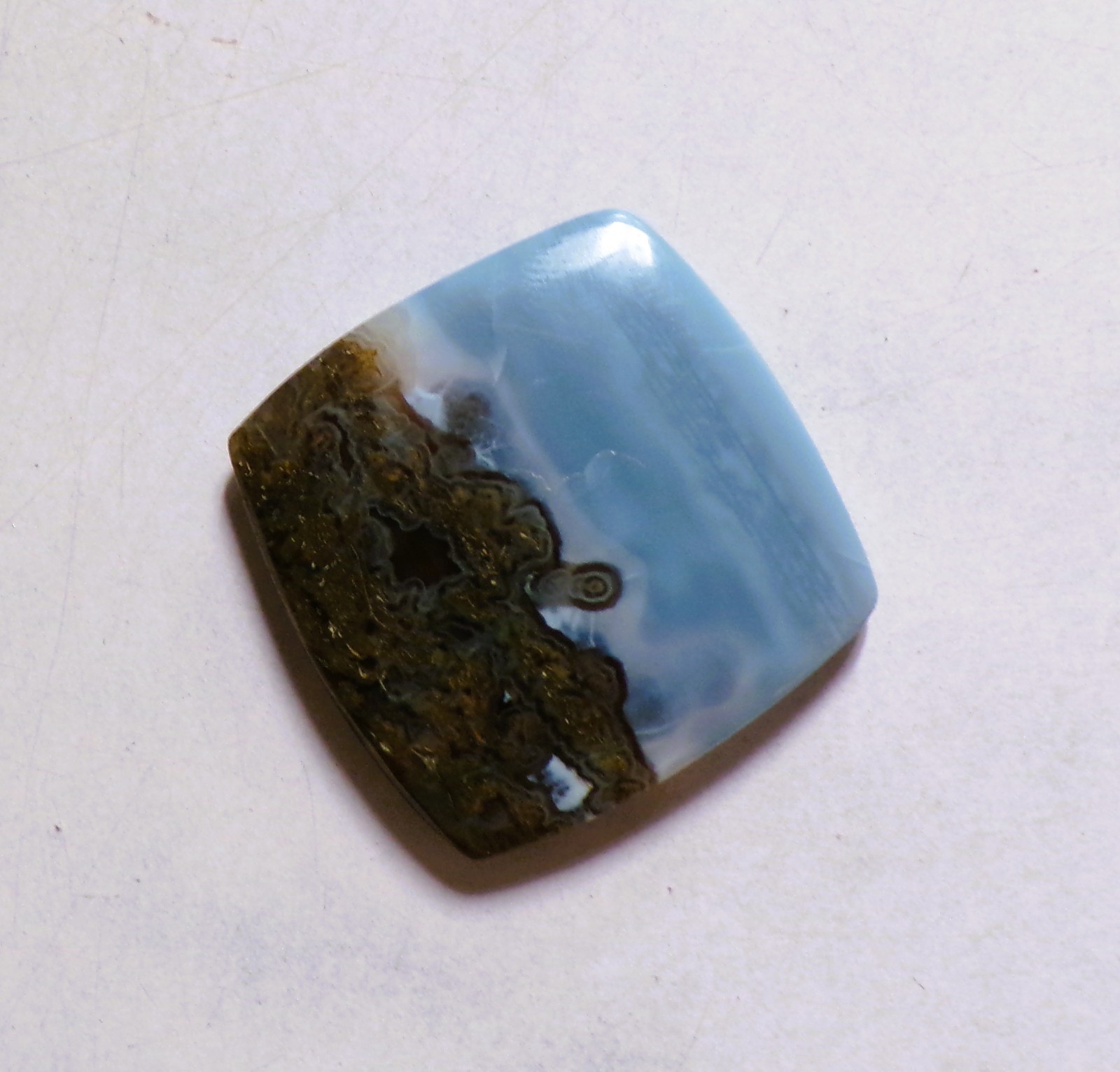 47.40 Cts Natural Blue Opal Cabochon Loose Gemstone 31X31X5.8MM 15