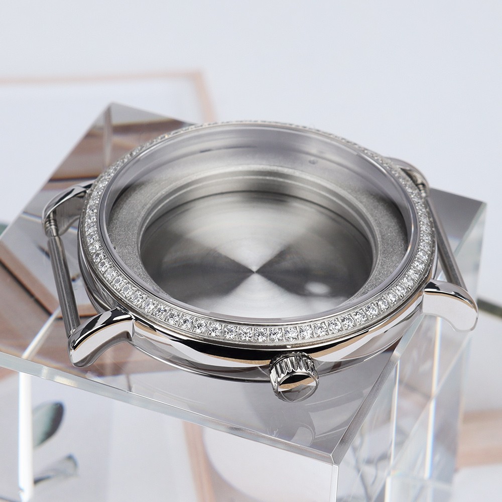 Sapphire Diver Watch Case 40mm Polished 316 Steel 10ATM For Miyota 9015 Movement