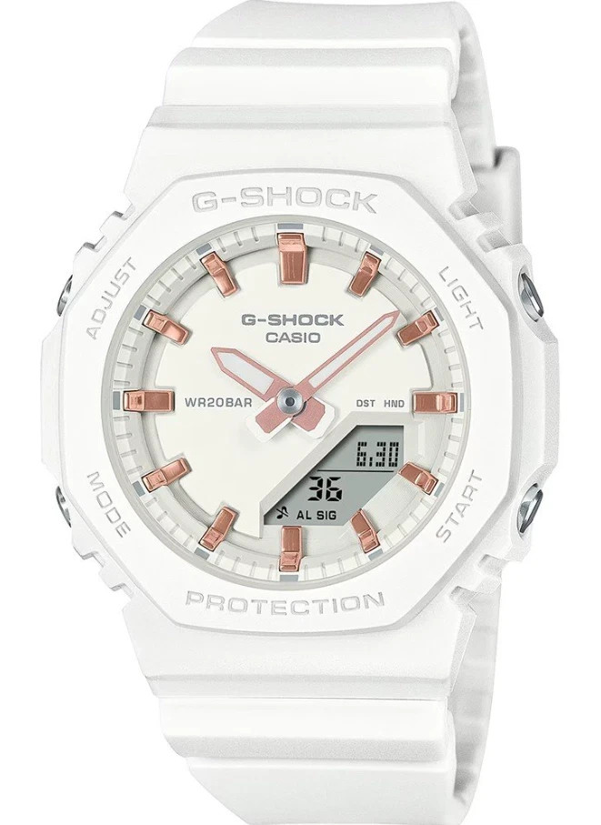 Casio G-Shock Analog/Digital White Resin Watch GMAP2100M-7A