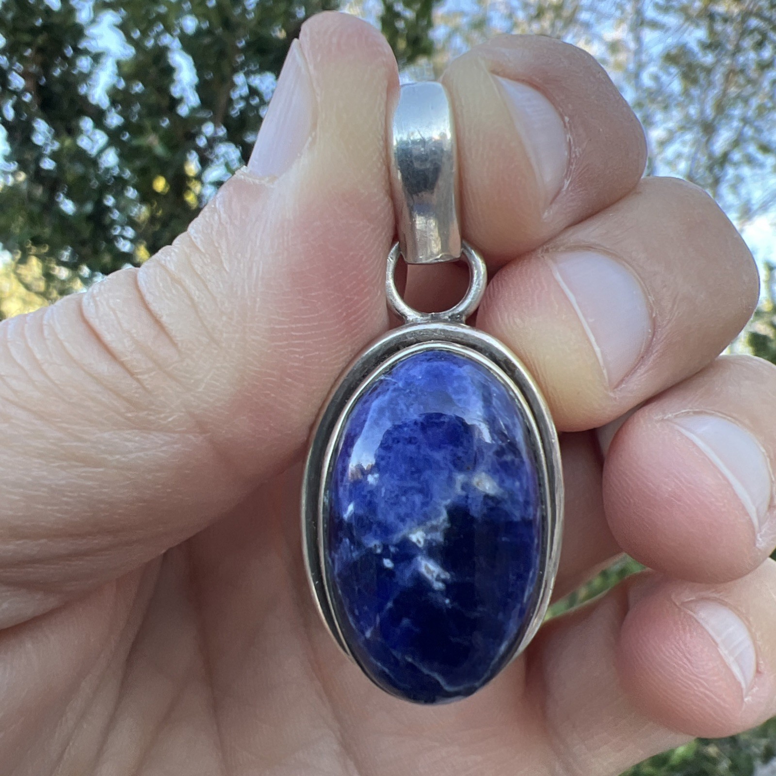 Oak 7 Sterling Silver Sodalite Pendant
