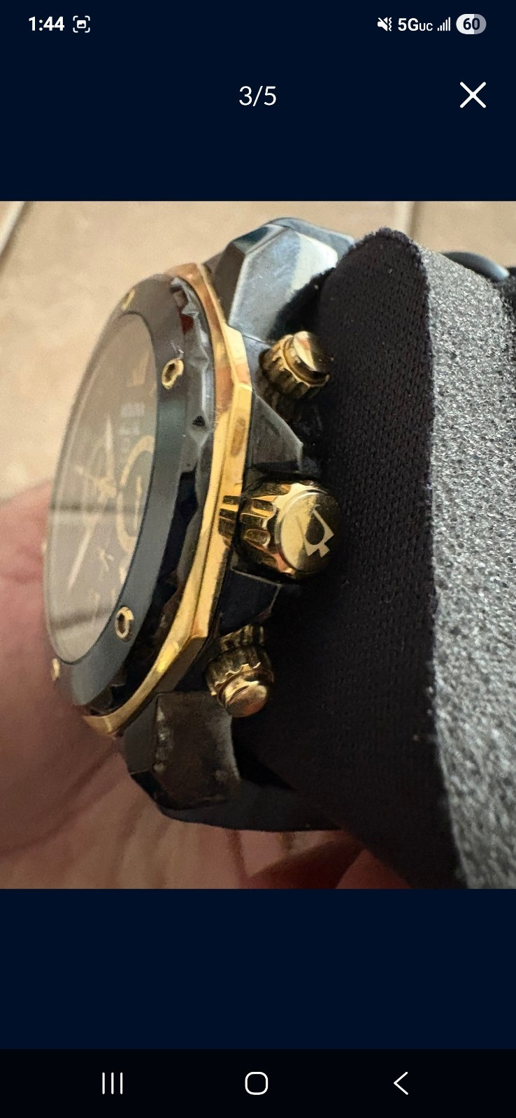 Bulova Marine Star Chronograph Quartz 100m Black/Gold Dial 44-47.9mm