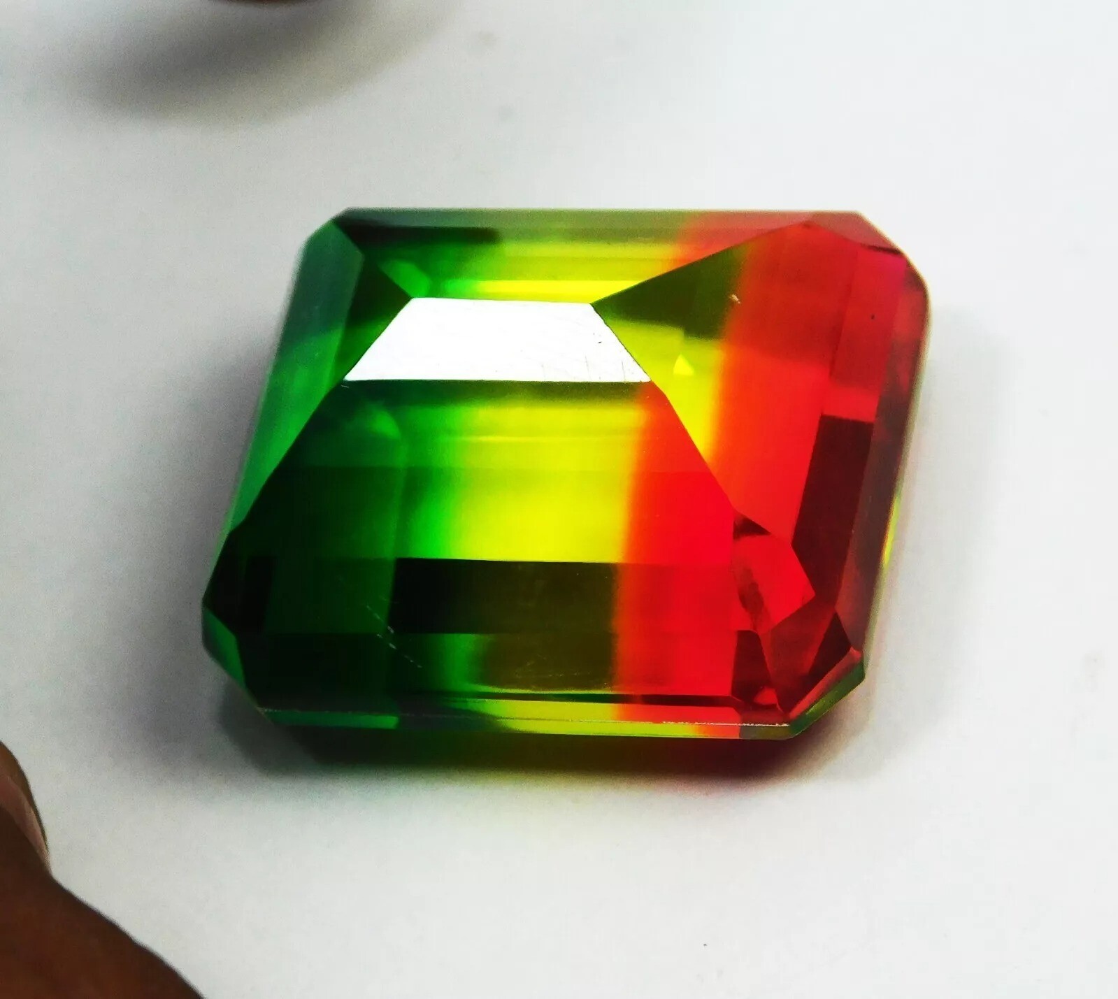 Watermelon Tourmaline Emerald Top Quality 76-78 Ct Natural Certified Gemstone