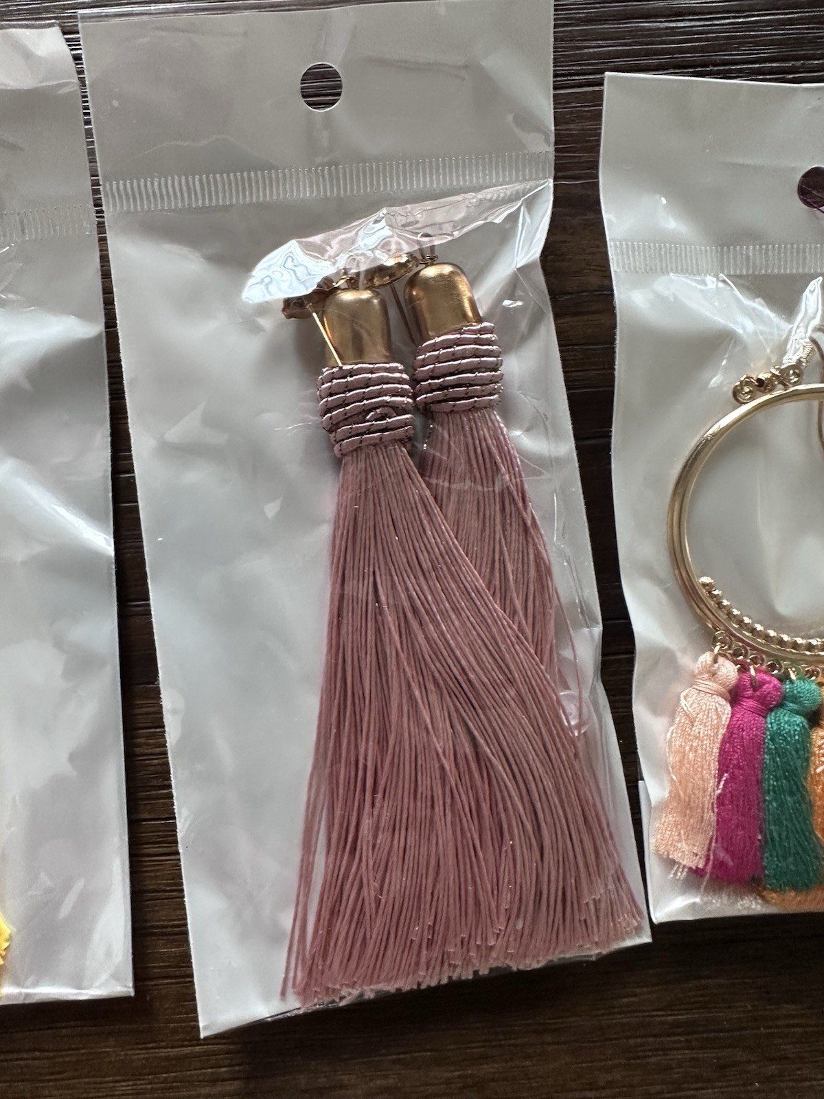 4 Pack – Bohemian Tassel Fan Earrings Boho Chic Fashion Style
