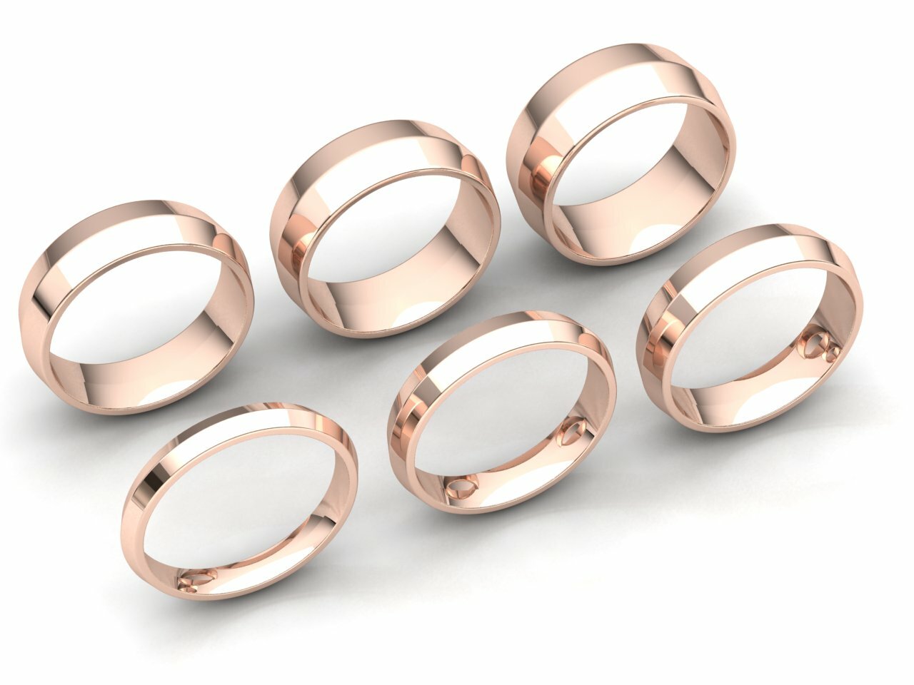Comfort Fit Knife Edge Band Ring Mens Womens 3mm 4mm 5mm 6mm 7mm 8mm 14k Gold
