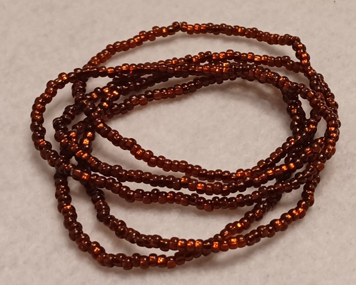 Dark Brown Transparent 5 Piece Set Beaded Stretch Czech Seed Bead Bracelets NEW