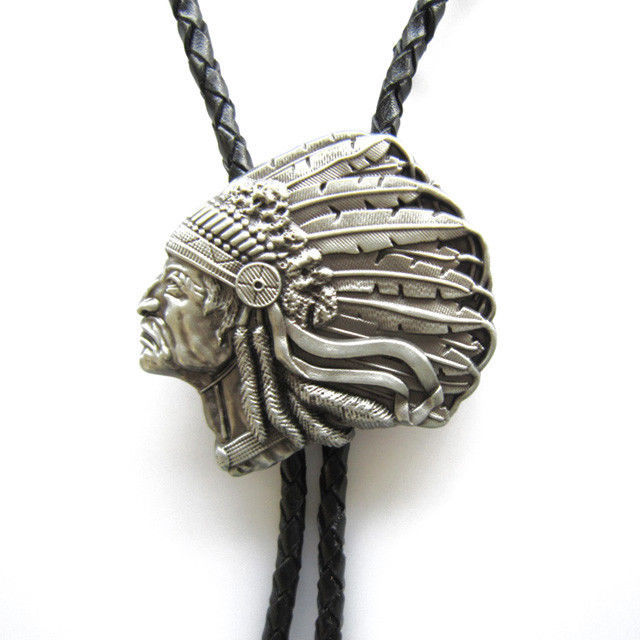 American Indian Chief Western Cowboy Rodeo Bolo Tie