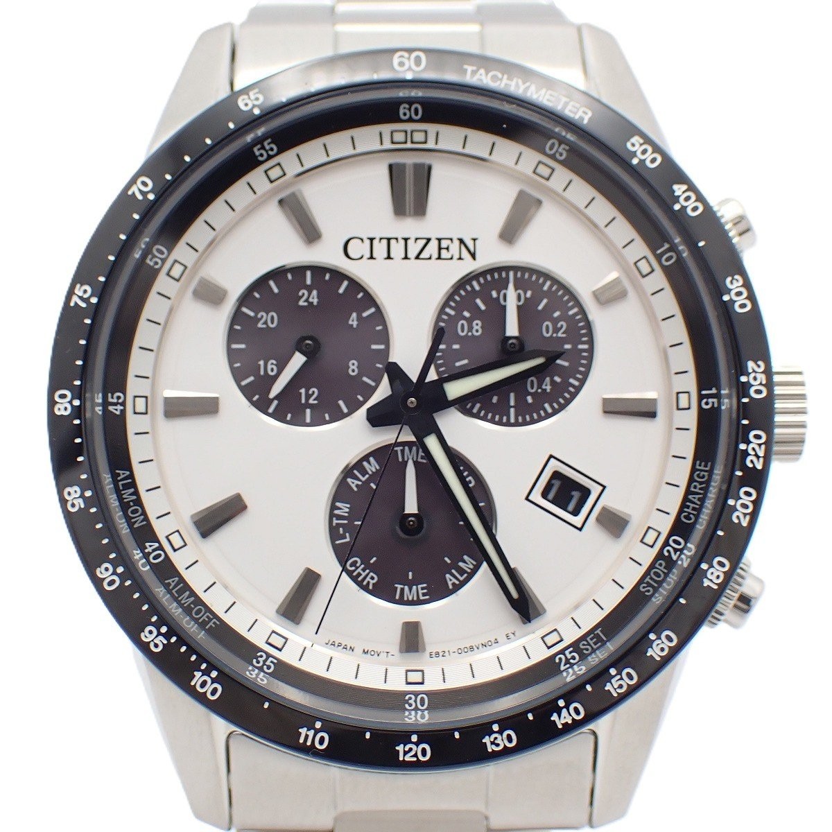 Citizen BL5614-59A Eco Drive Chronograph White Dial 40mm Men’s Watch