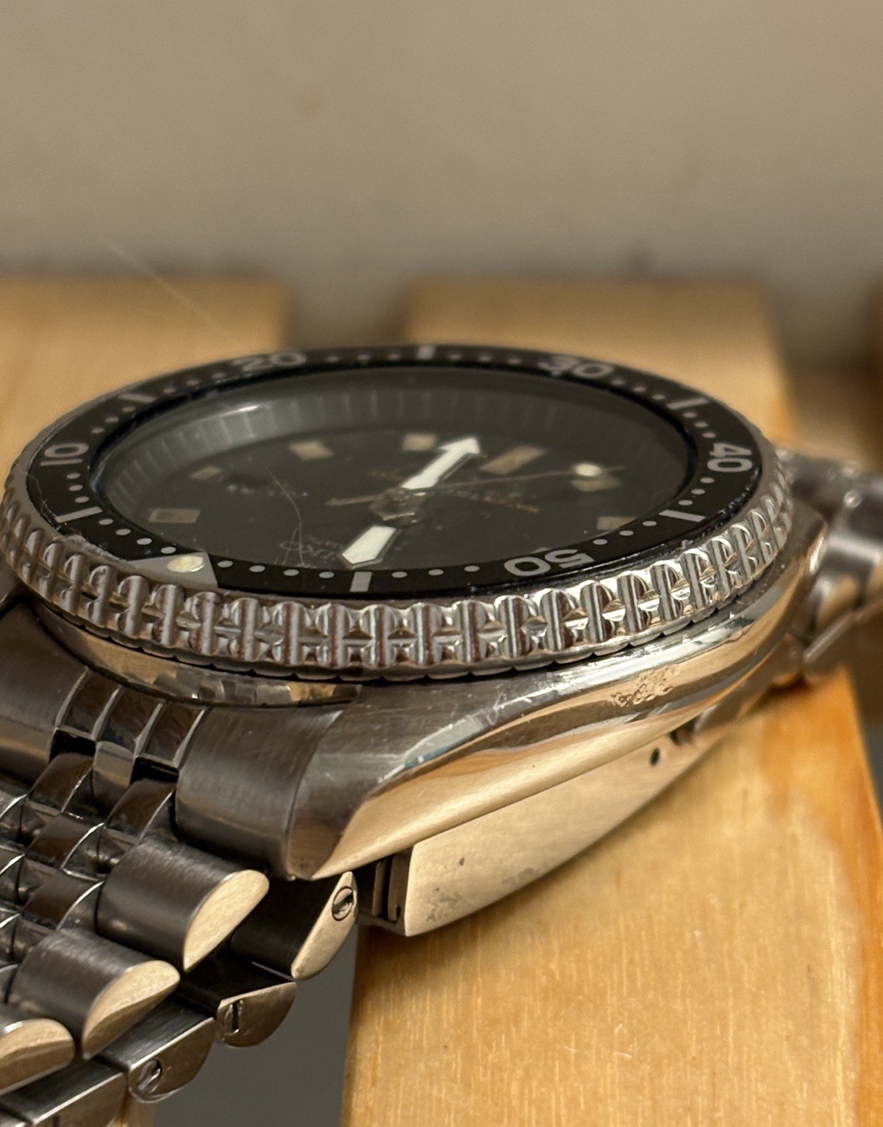 Seiko 7002 7009 Vintage Diver Watch Men 150m Y513 Quartz Conversion 42mm 1998