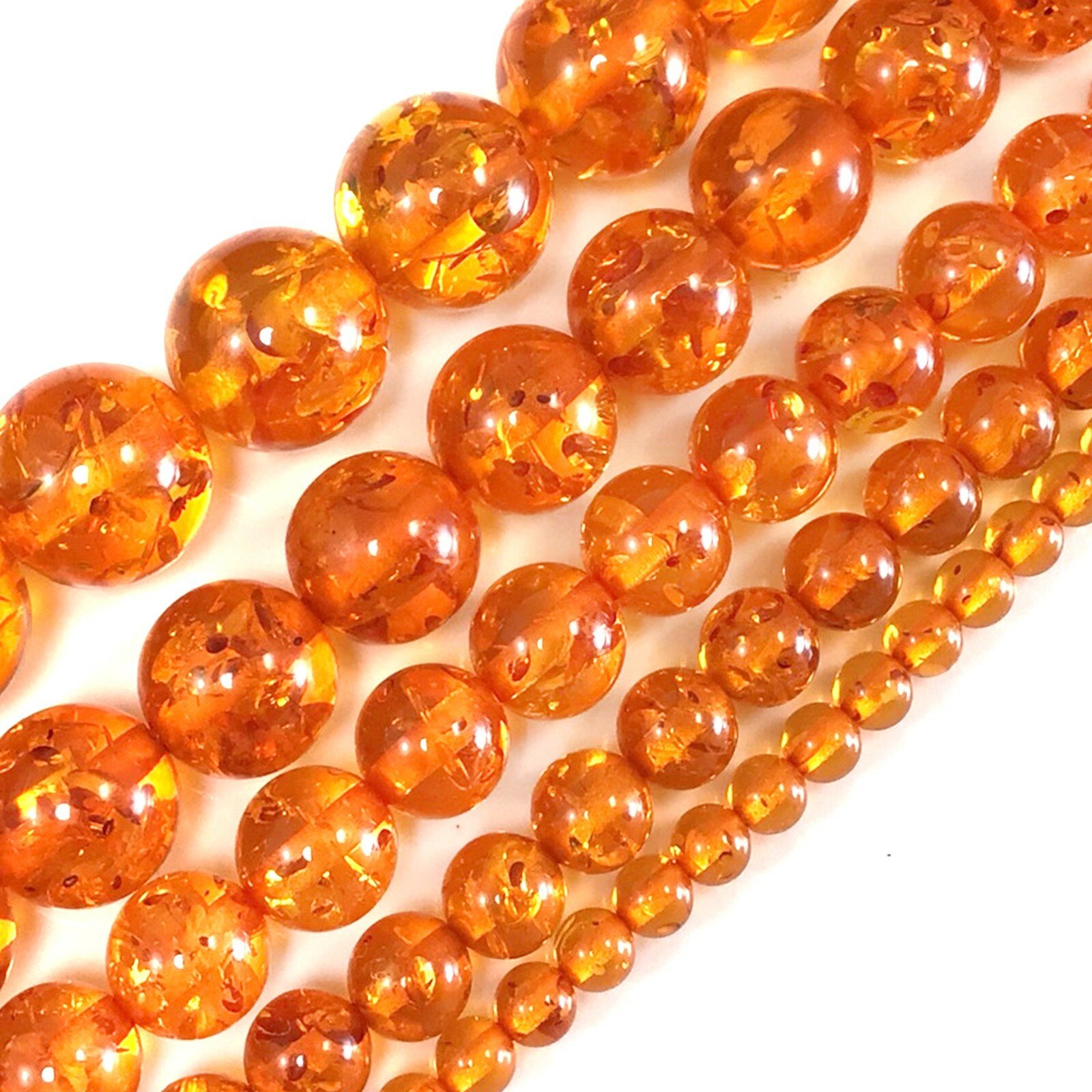 Man made Amber Round Beads 15″ strand 4mm 6mm 8mm 10mm 12mm Yellow Gold Bead