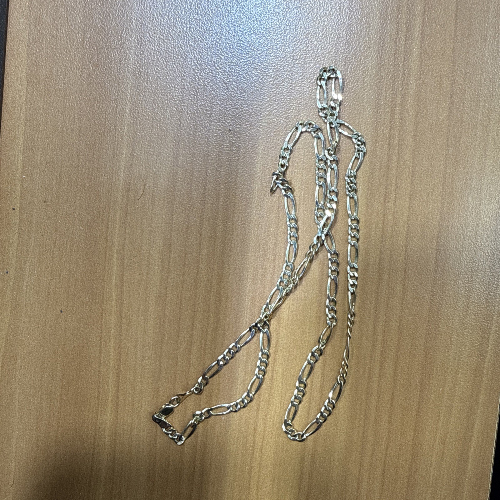 14K Yellow Gold Figaro Chain Necklace 19.75” 3.28mm 4.8 Grams Lobster Clasp