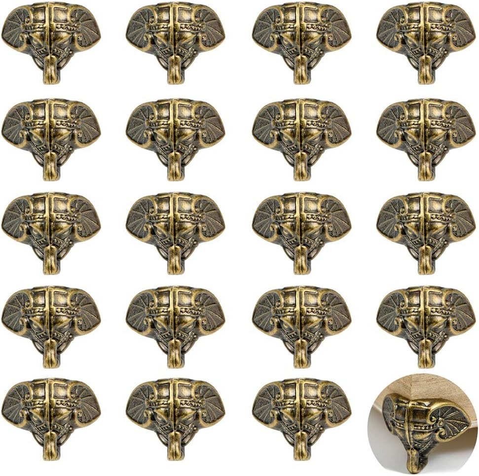 20 Pieces Retro Design Decorative Wood Case Legs, Elephant Trunk Design Jewelry