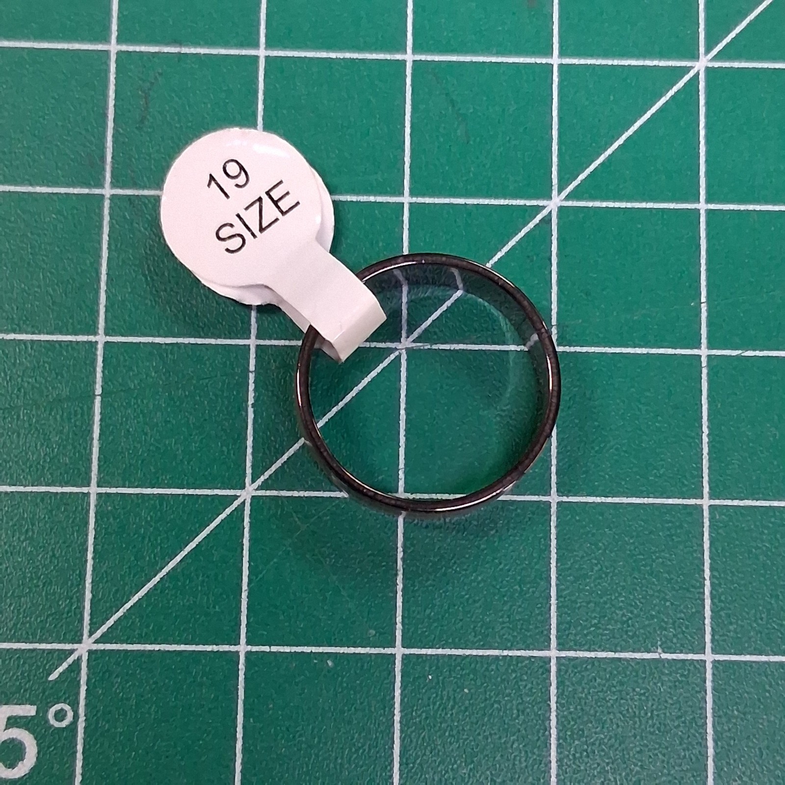 Black Stainless Steel Size 8.75 Maroon Accent Band Ring