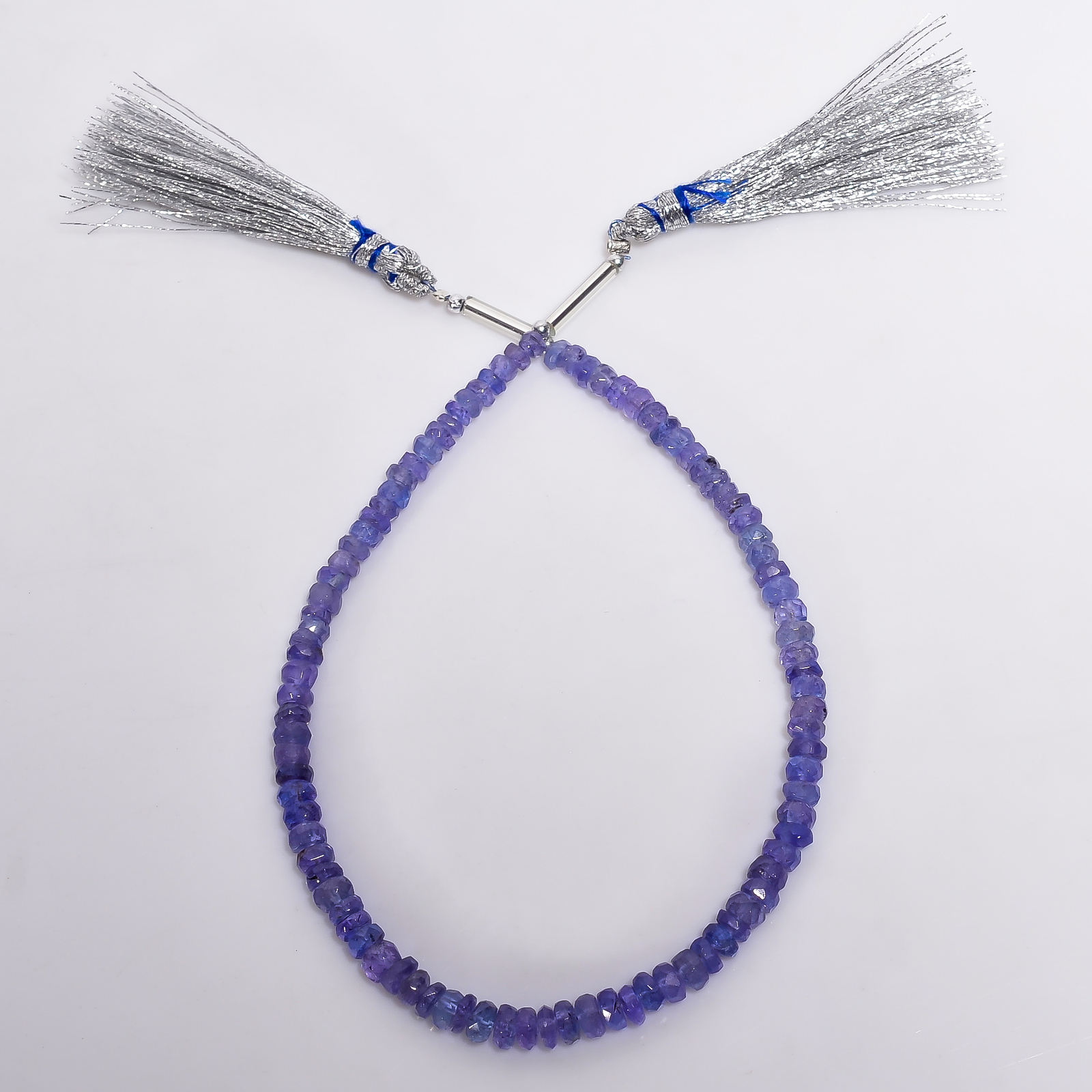 Natural Tanzanite Gemstone Rondelle Shape Faceted Beads 2X2 3X3mm Strand 6″ B427
