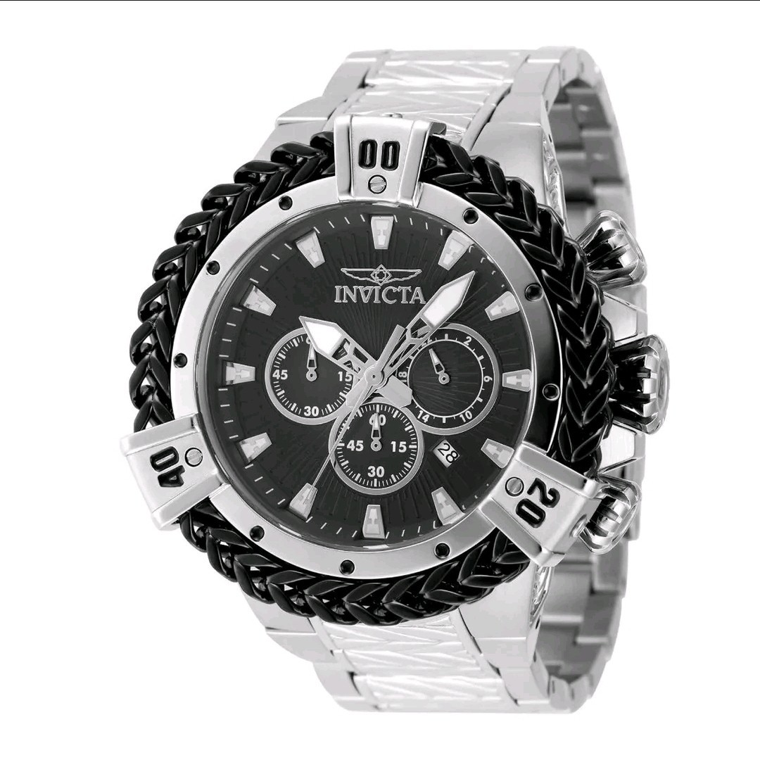 Invicta Bolt Men’s Herc Chrono Quartz Gold/Black Steel Watch w/box 48160 54mm.