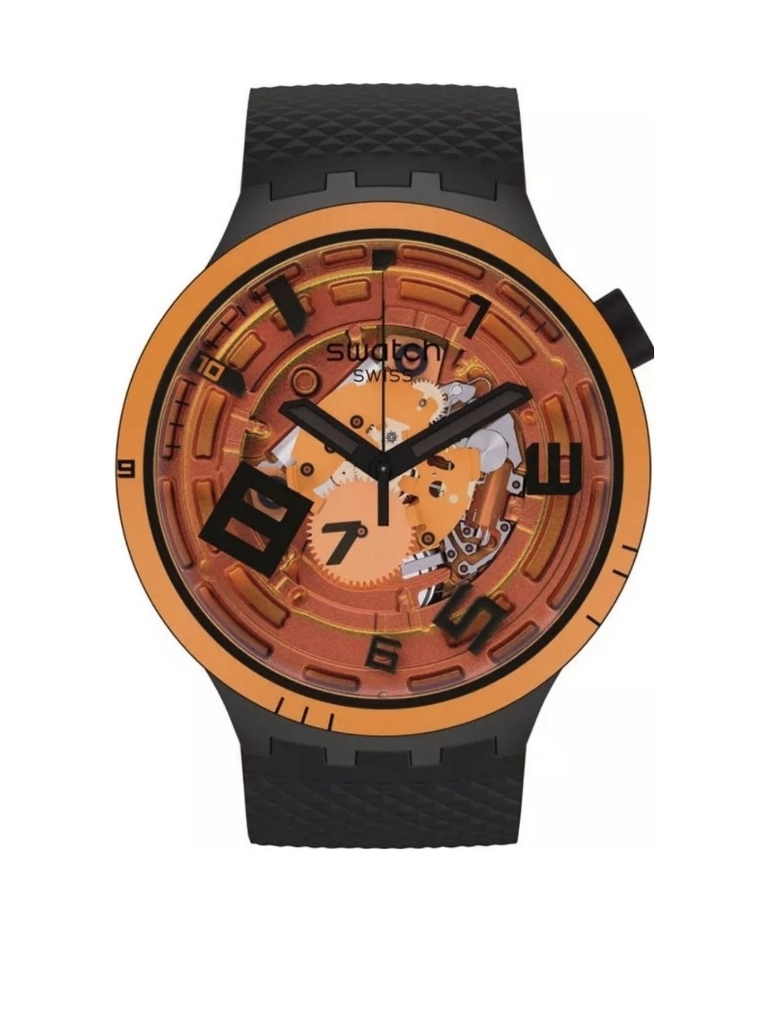 Swatch Watch Sb01B127 Black OOPS! Unisex Watch