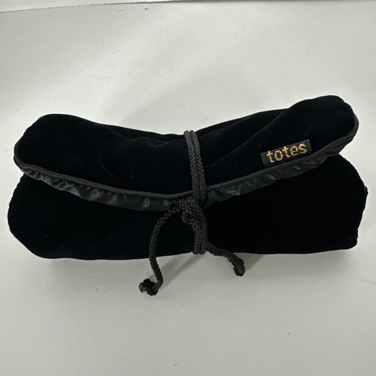 Black Velvet Jewelry Roll Travel Organizer Satin Lined Case Bag