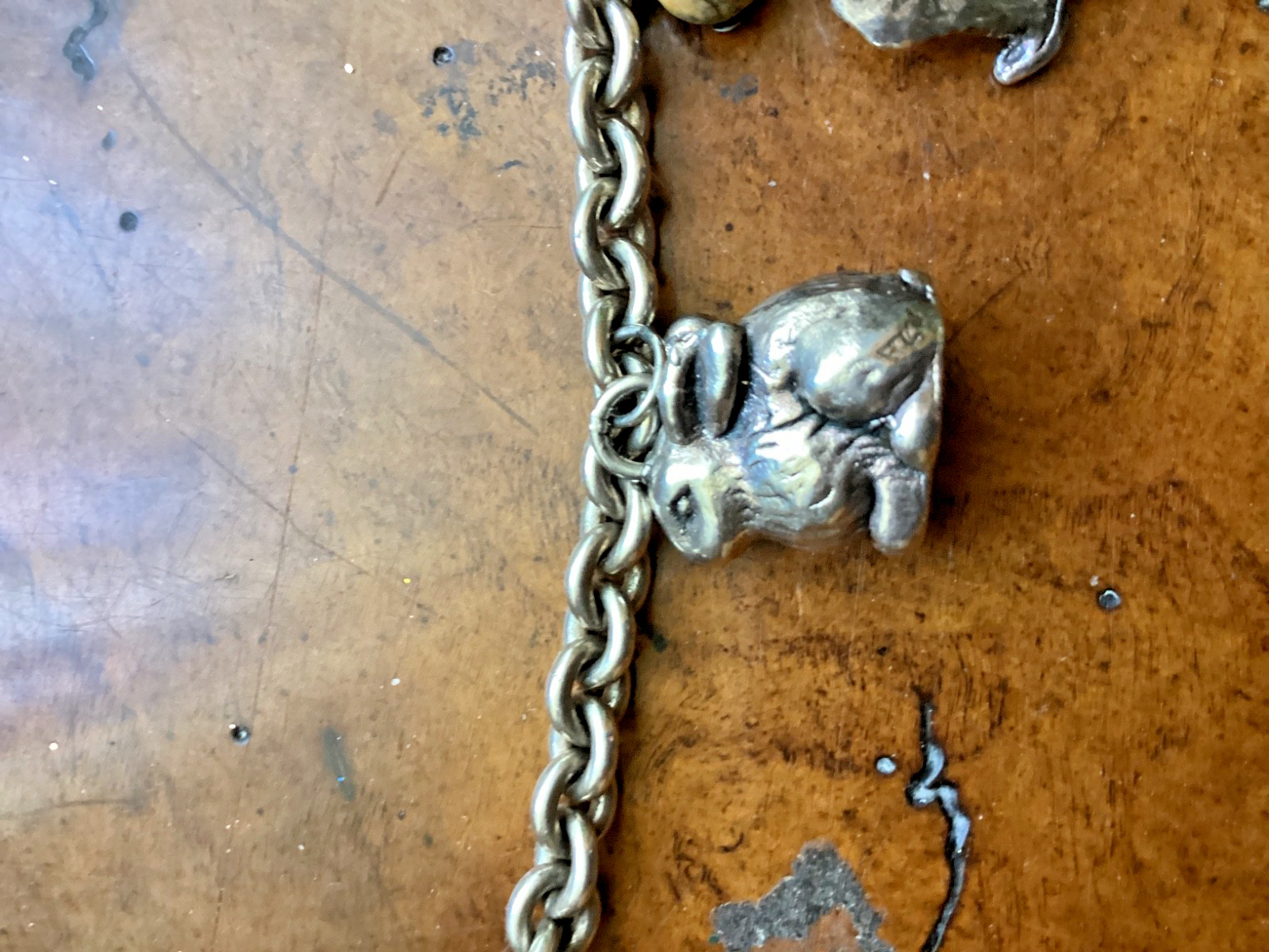 Susan Cummings Endangered Species African Animal Charm Necklace 19″ Sterling