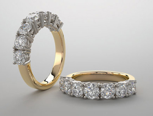 2.00 carat Engagement Round Diamond 14k Two Tone Ring Wedding Band F-G VS/SI1