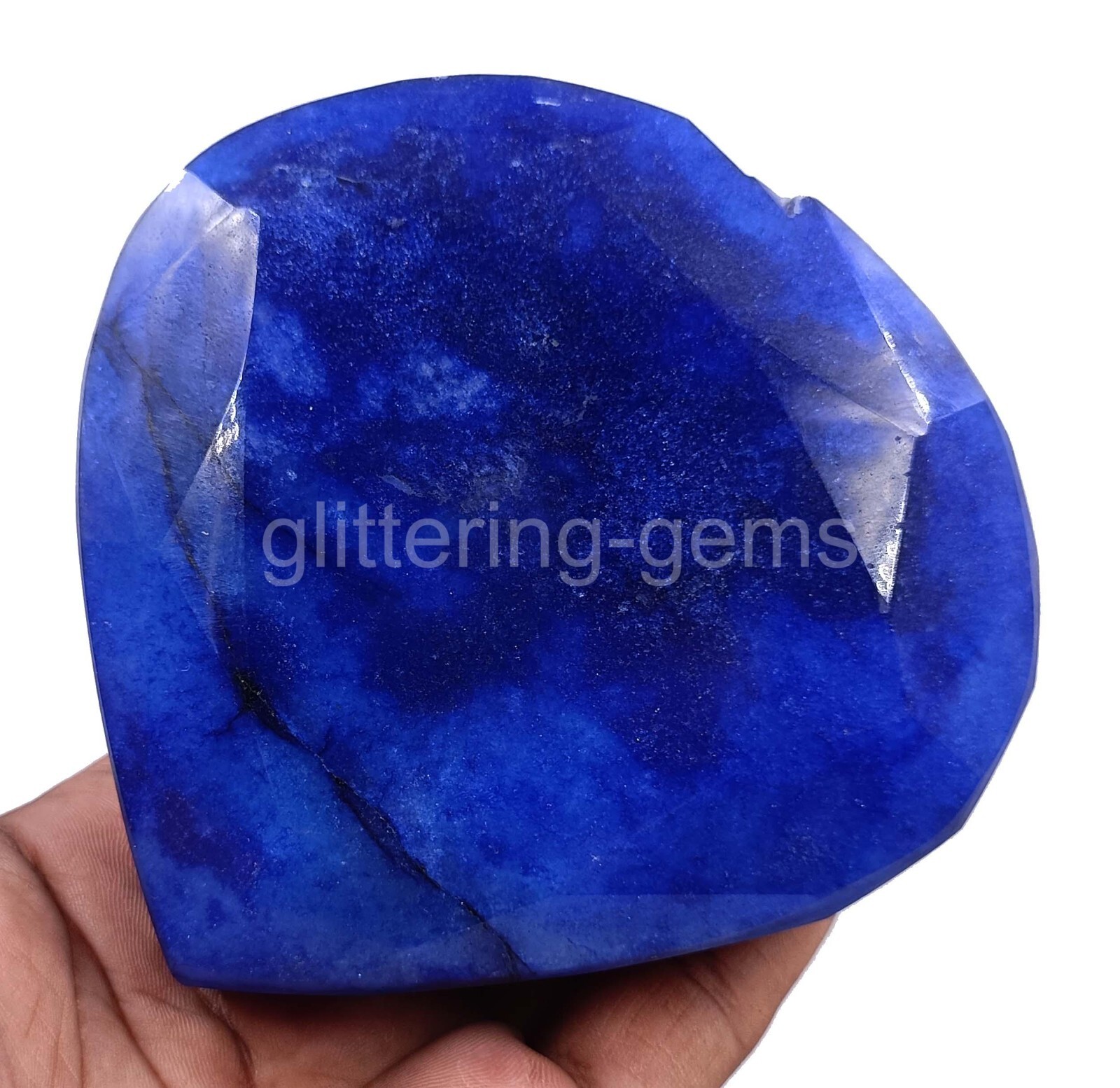 IGL 450.00 Ct Heart Cut African BIG Blue Sapphire Natural Loose Gemstone 5MSZ
