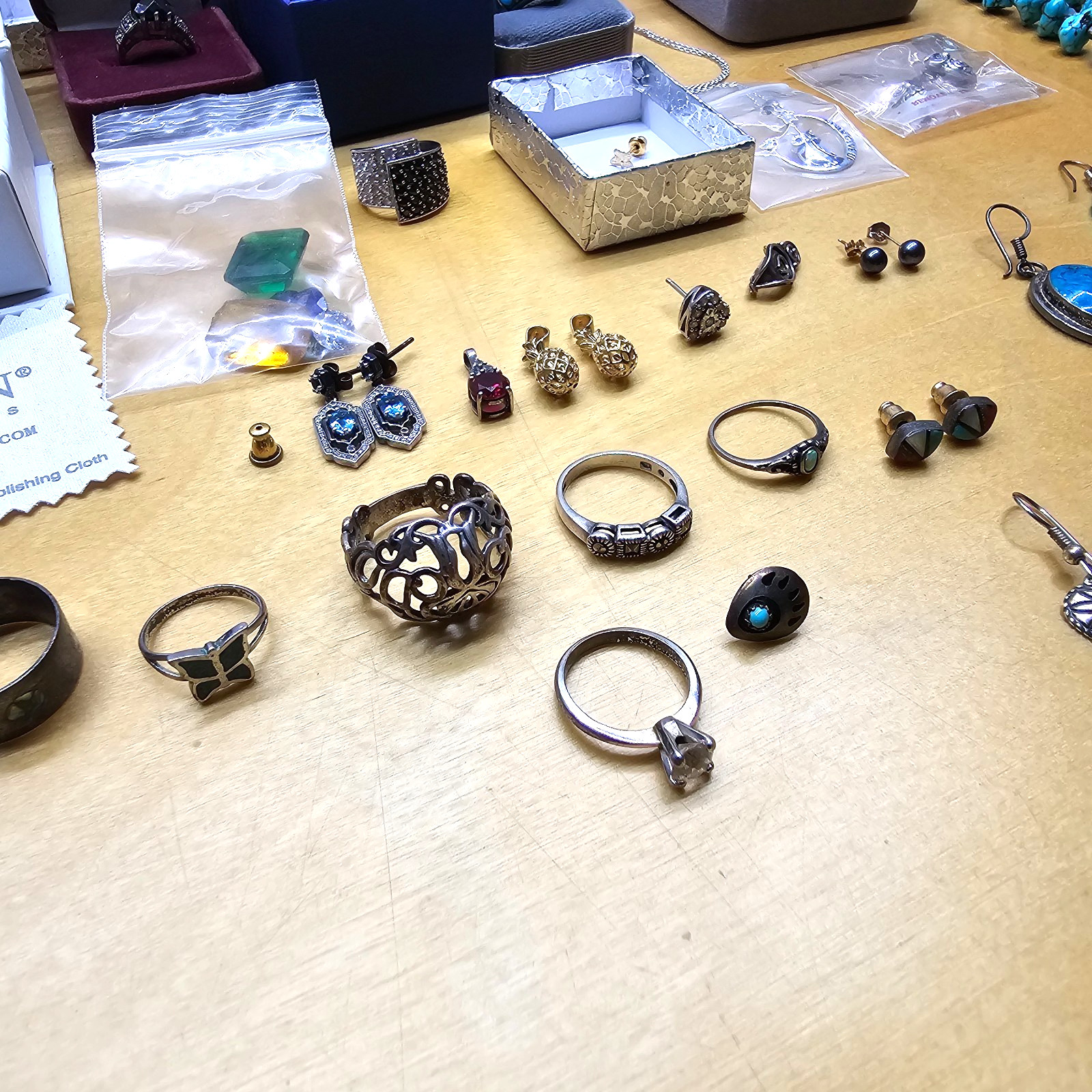 Sterling Silver & Turquoise Jewelry Lot – Please Read Description!