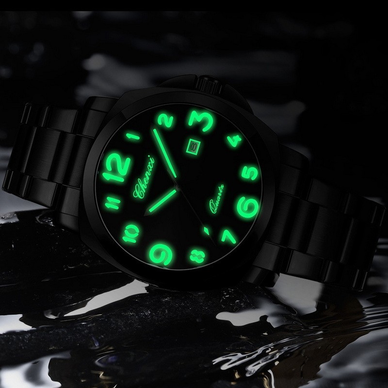 CHENXI Men’s Stainless Steel Luminous Casual Business Calendar Quartz Watch Gift