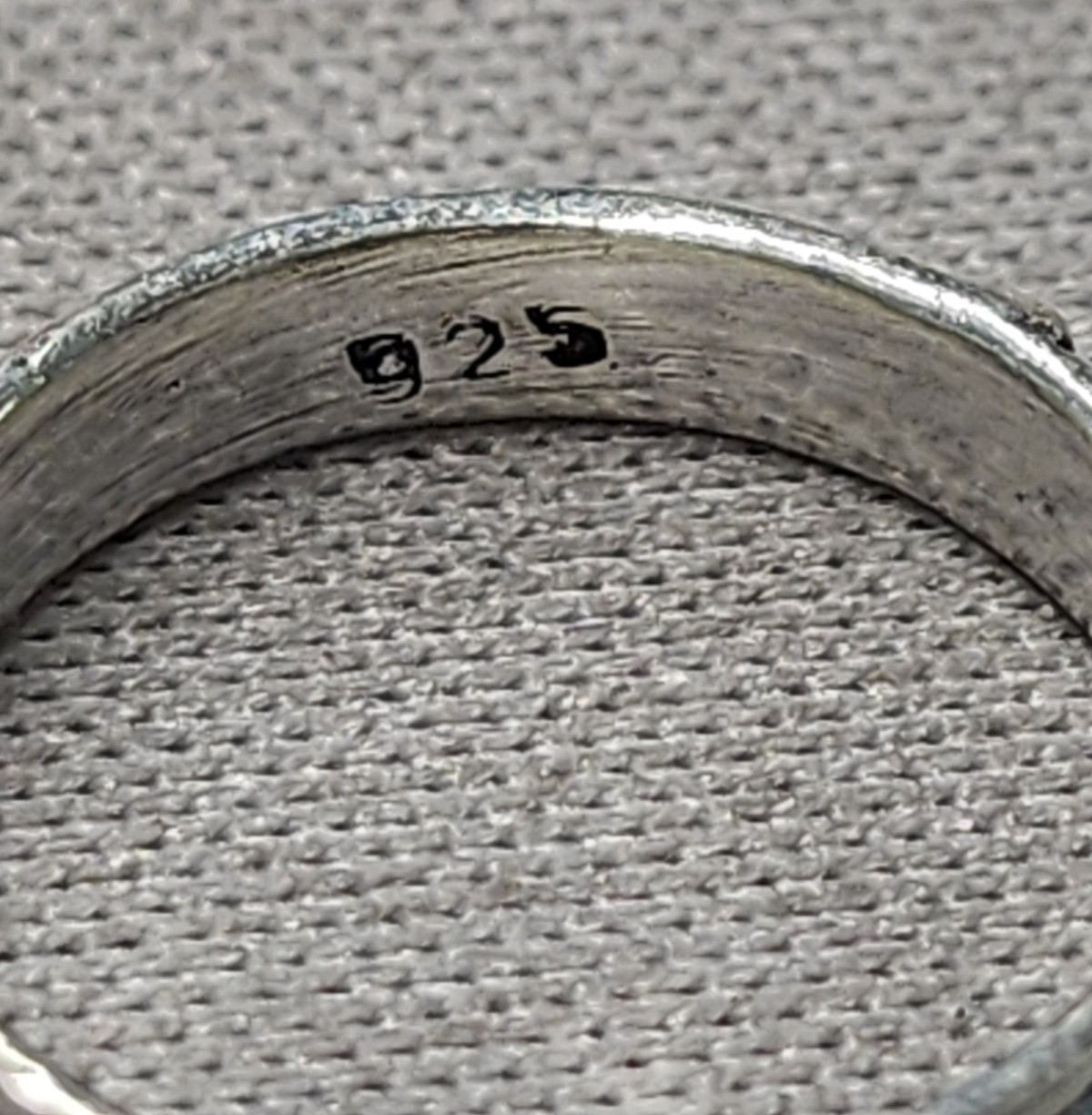 Sterling Silver 6.8g Floral Ring Set sz 3.25