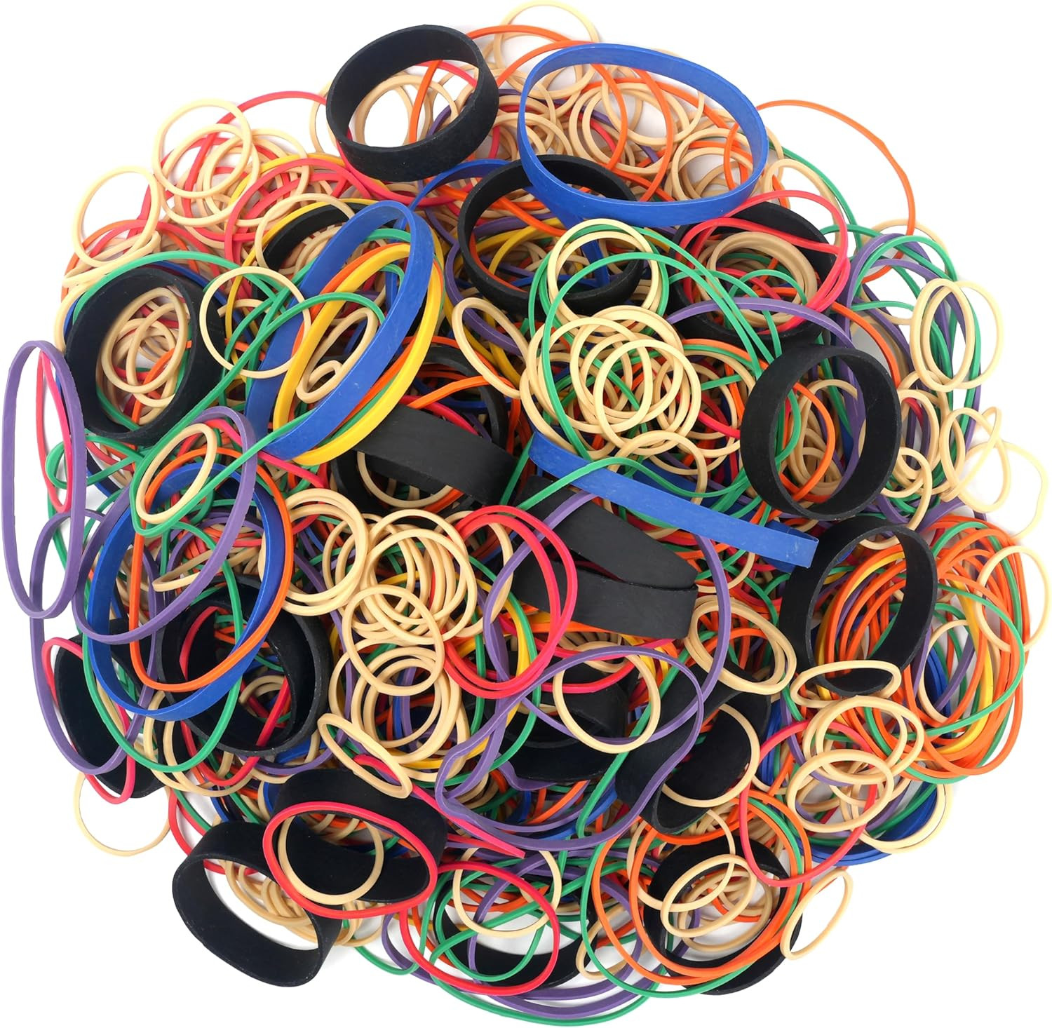 Rubber Bands Assorted Sizes Elastic Rubber Bands Office Supplies 0.5Lbs | Heavy