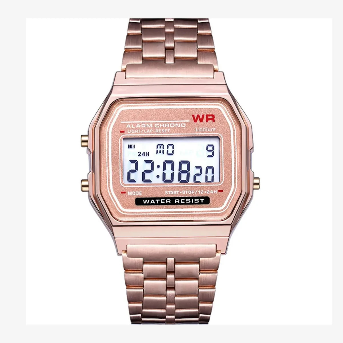 Casio Watch Classic Alarm Chrono Digital Dial Rose Gold Resin Strap F91W-1