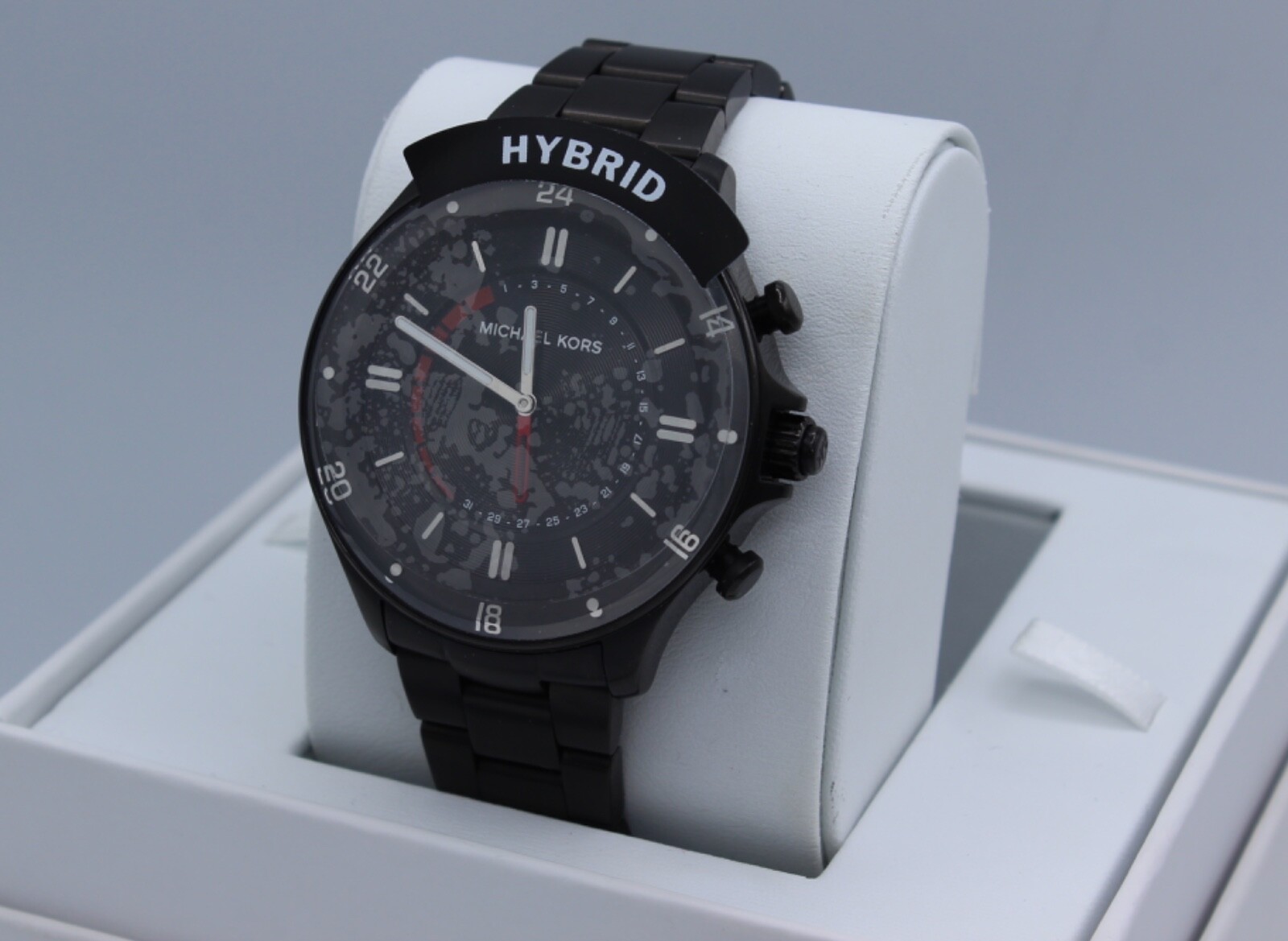AUTHENTIC MICHAEL KORS REID BLACK ACCESS HYBRID SMARTWATCH MKT4015 WATCH
