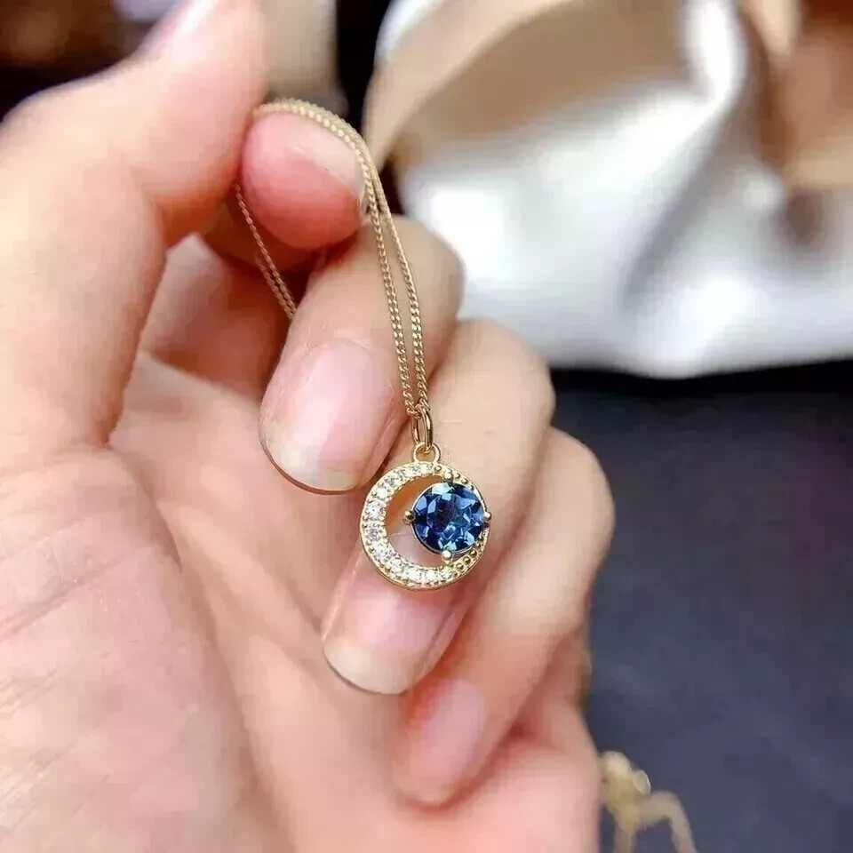 Round Cut Lab Created Diamond Woman’s Special New Pendant 14K Yellow Gold Finish