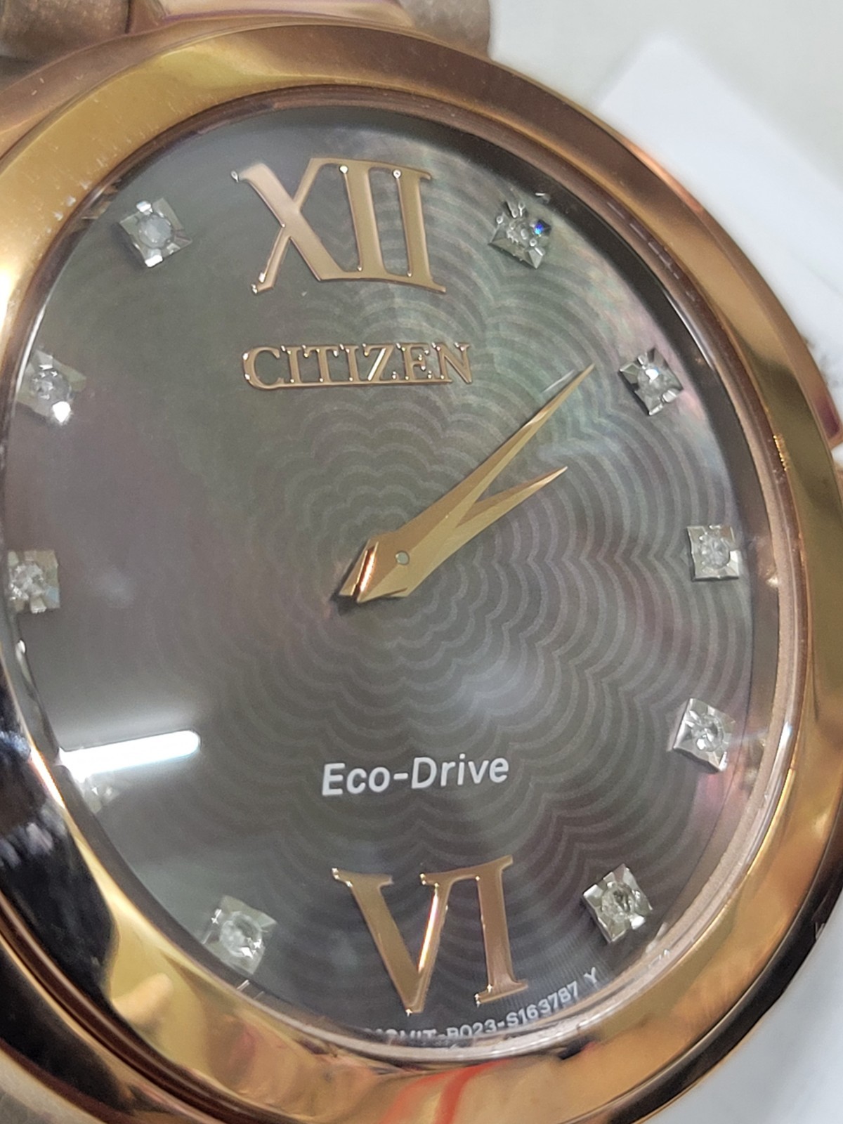 Citizen Capella EX1513-00Y 34mm Pink Gold-Tone Stainless Steel Case with…