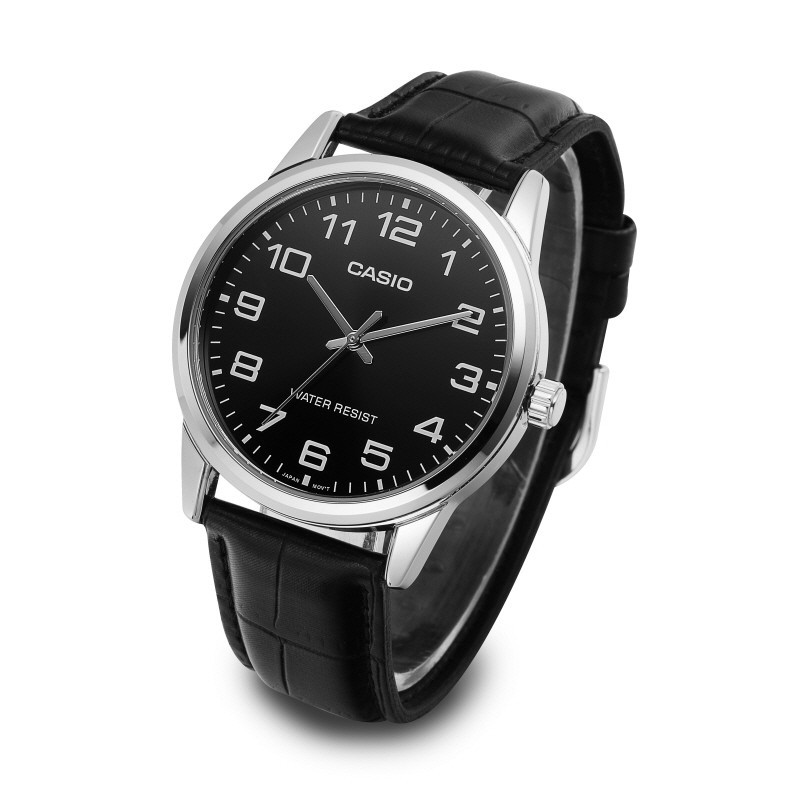 CASIO MTP-V001L-1BUDF Analog White Leather Strap Men Watch Original New