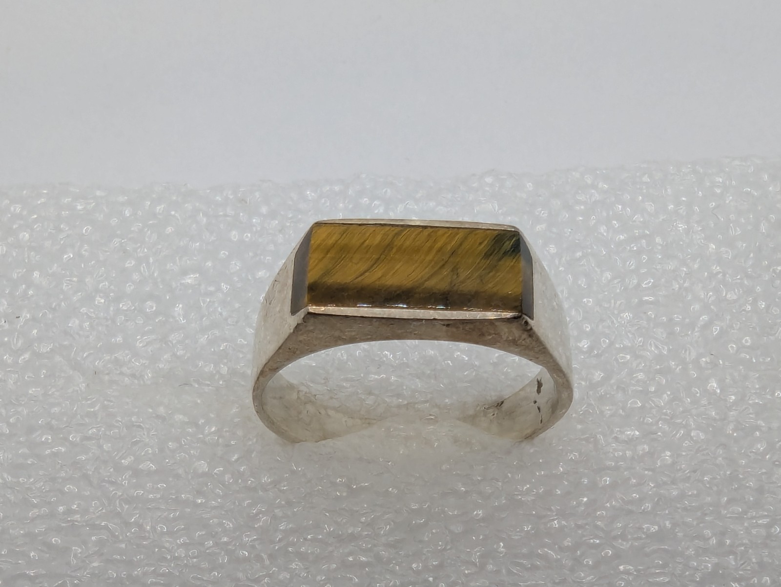 Vintage Sterling Silver 925 Tiger’s Eye Ring Size 12.75 – Mexico