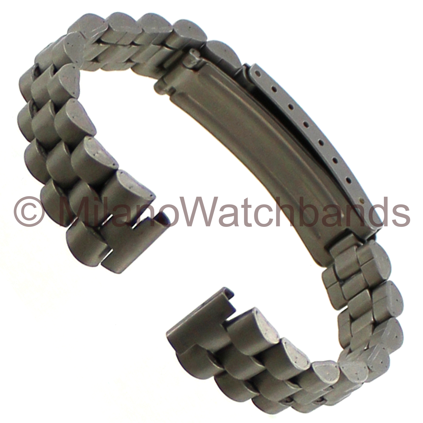 10mm Milano Stainless Steel Deployment Buckle Watch Band