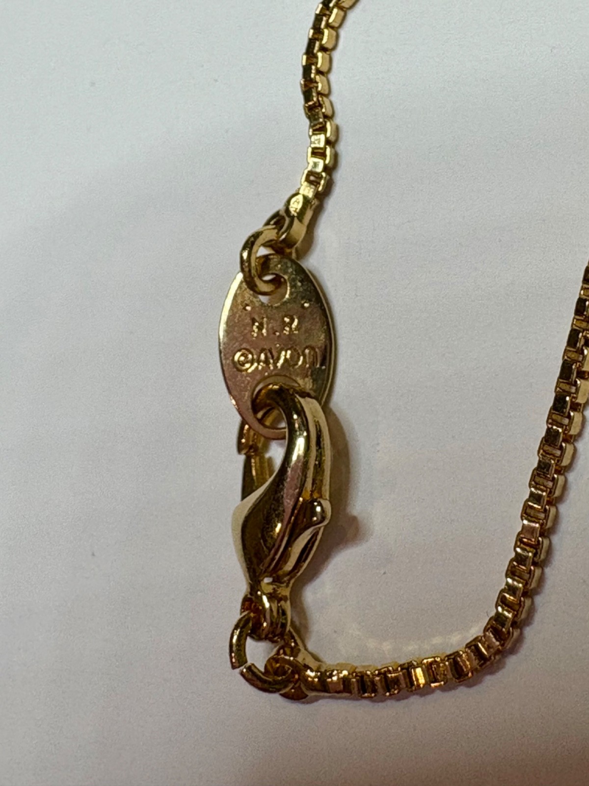 AVON Necklace Pendant Earring Set Goldtone Greek Border Black Onyx Teardrop VGC
