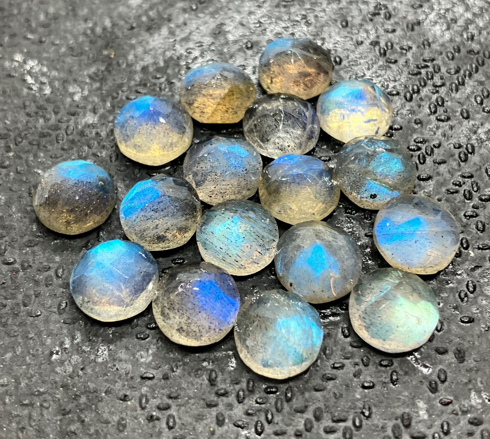 AAA Natural Labradorite Moonstone Round Cut Loose Gemstone For Making Jewelry