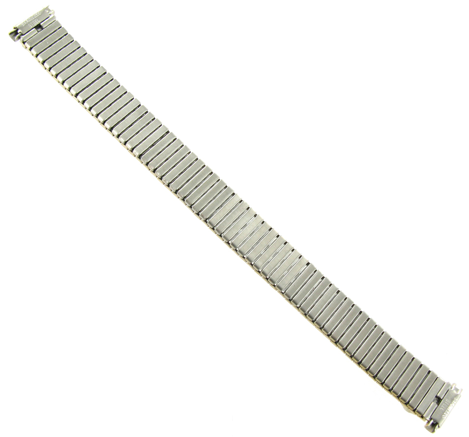 10-13mm T&C Two Tone Ultra Thin Twist-O-Flex Stainless Ladies Watch Band 520577