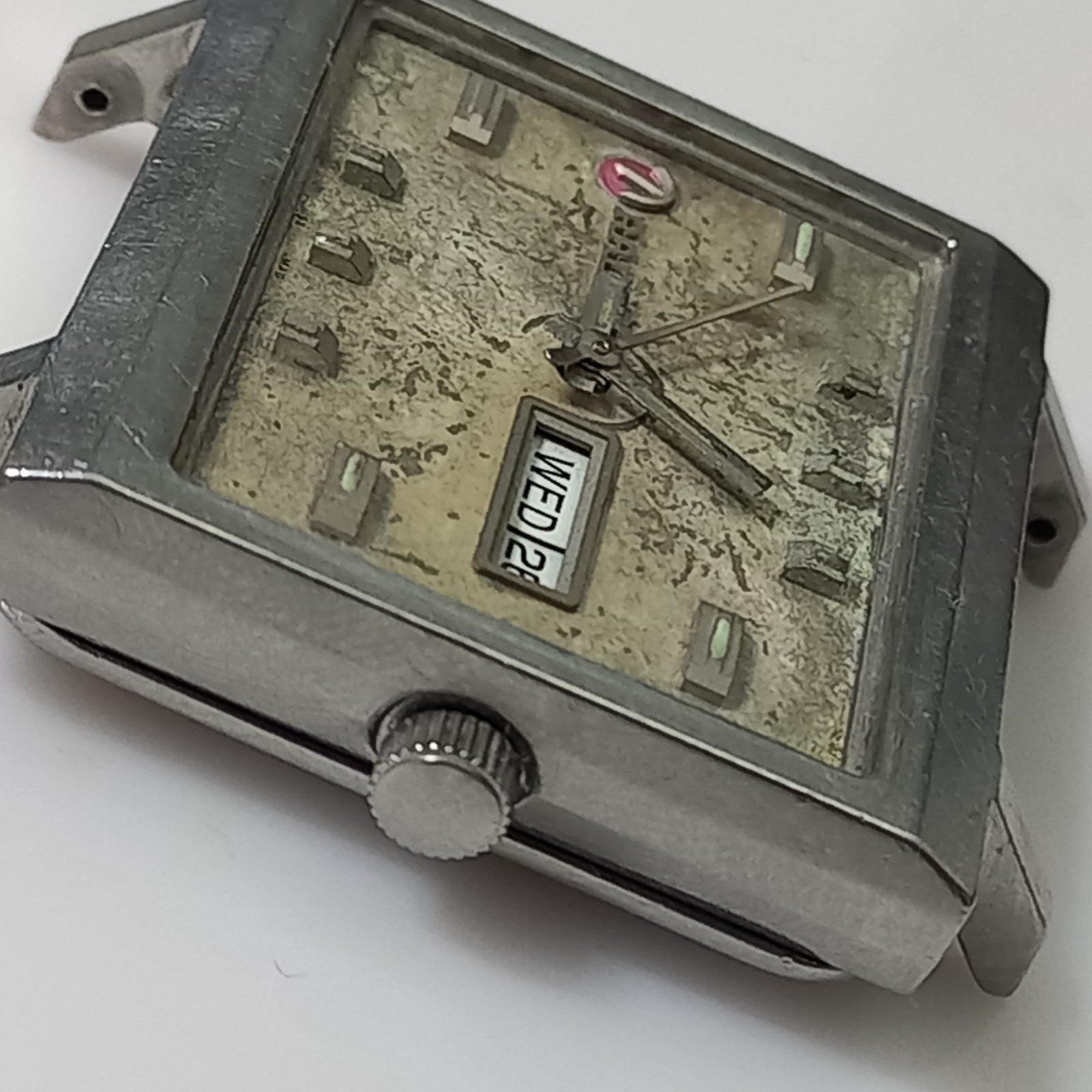 Vintage Rado Automatic Square Watch ETA 2879 For Restoration/Parts – Sold As Is