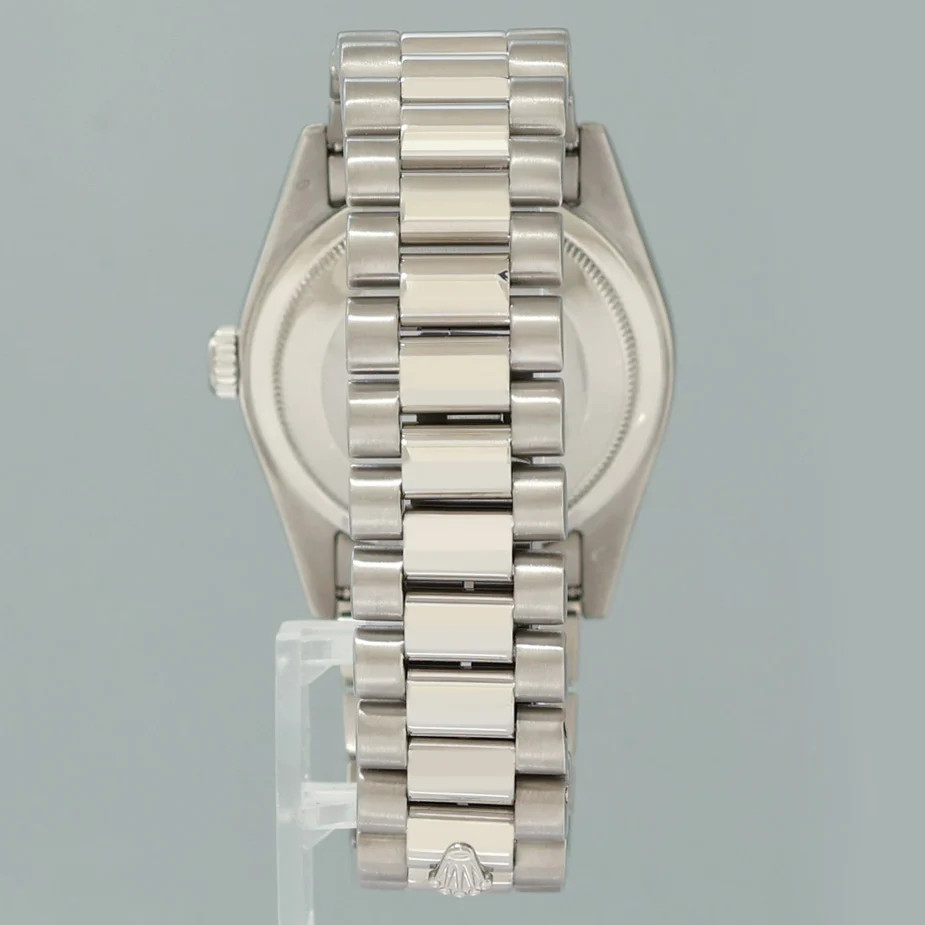 MINT Rolex President Day Date 118209 Blue Stick White Gold 36mm President Watch
