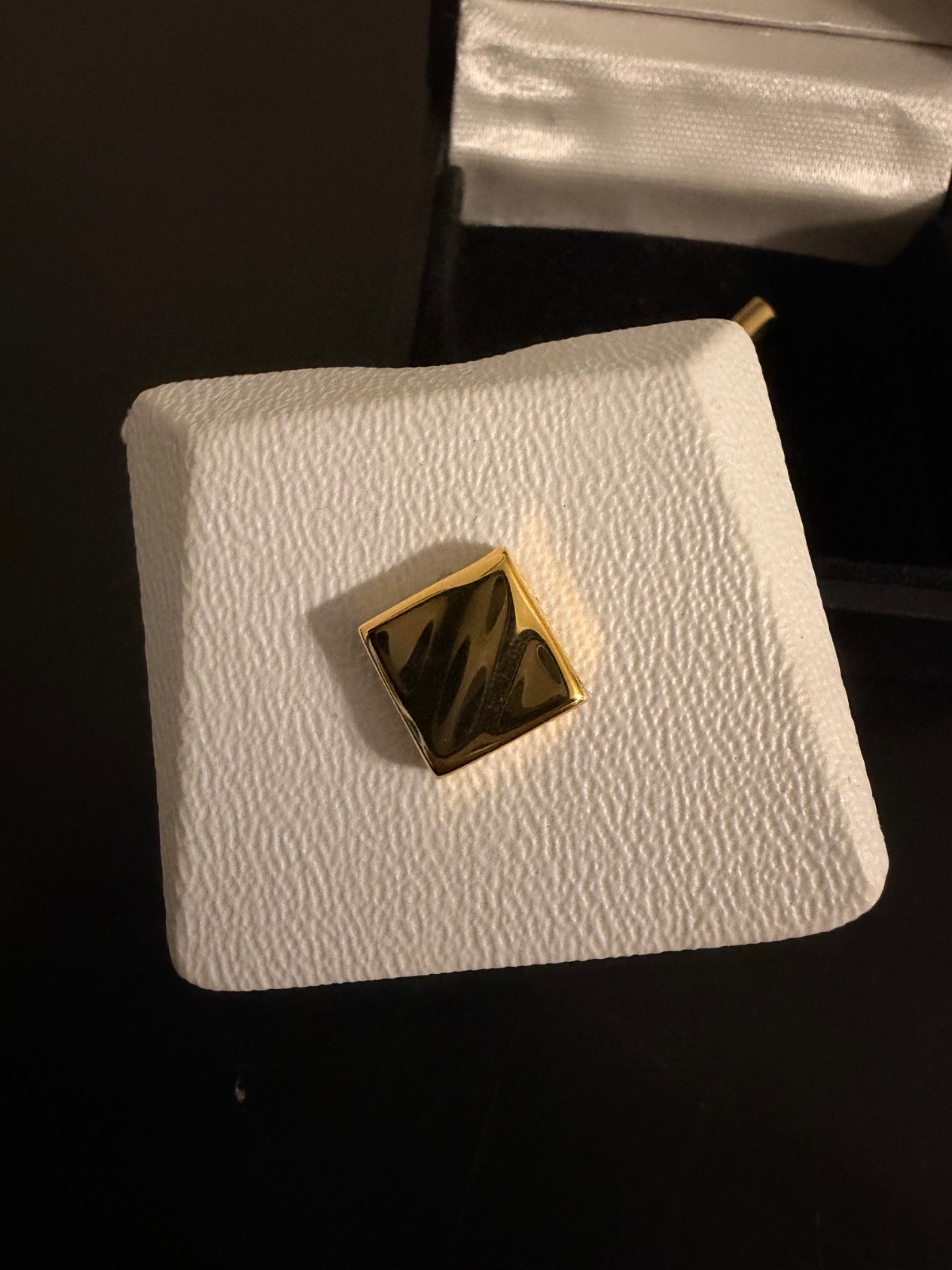 Vintage YSL Gold Tie Pin with Original Box