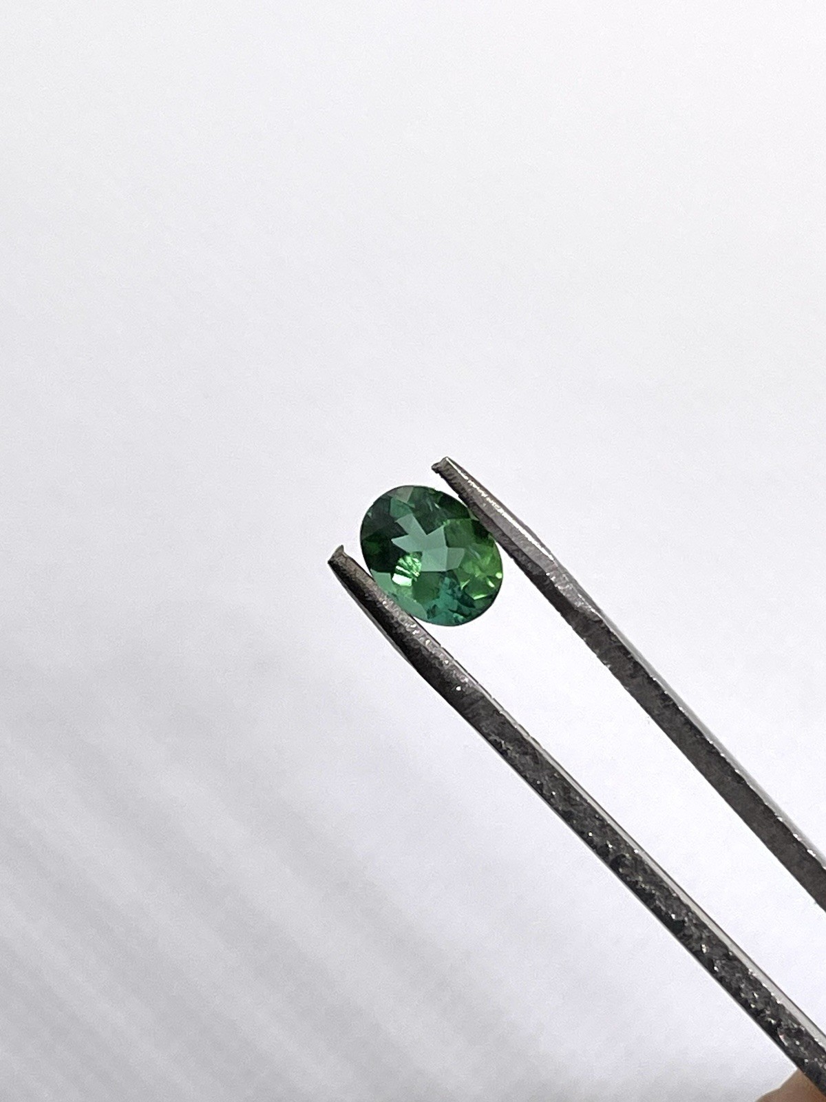 1 Carat Faceted Oval Chrome Green Tourmaline 7x5mm Loose Gemstone
