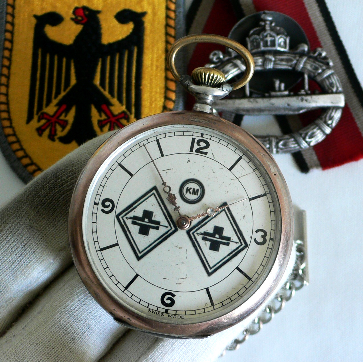 WATCH GERMAN WW2 U-Boat U-866 10.FL Kriegsmarine Navy Chopard L.U.C Pocket Watch
