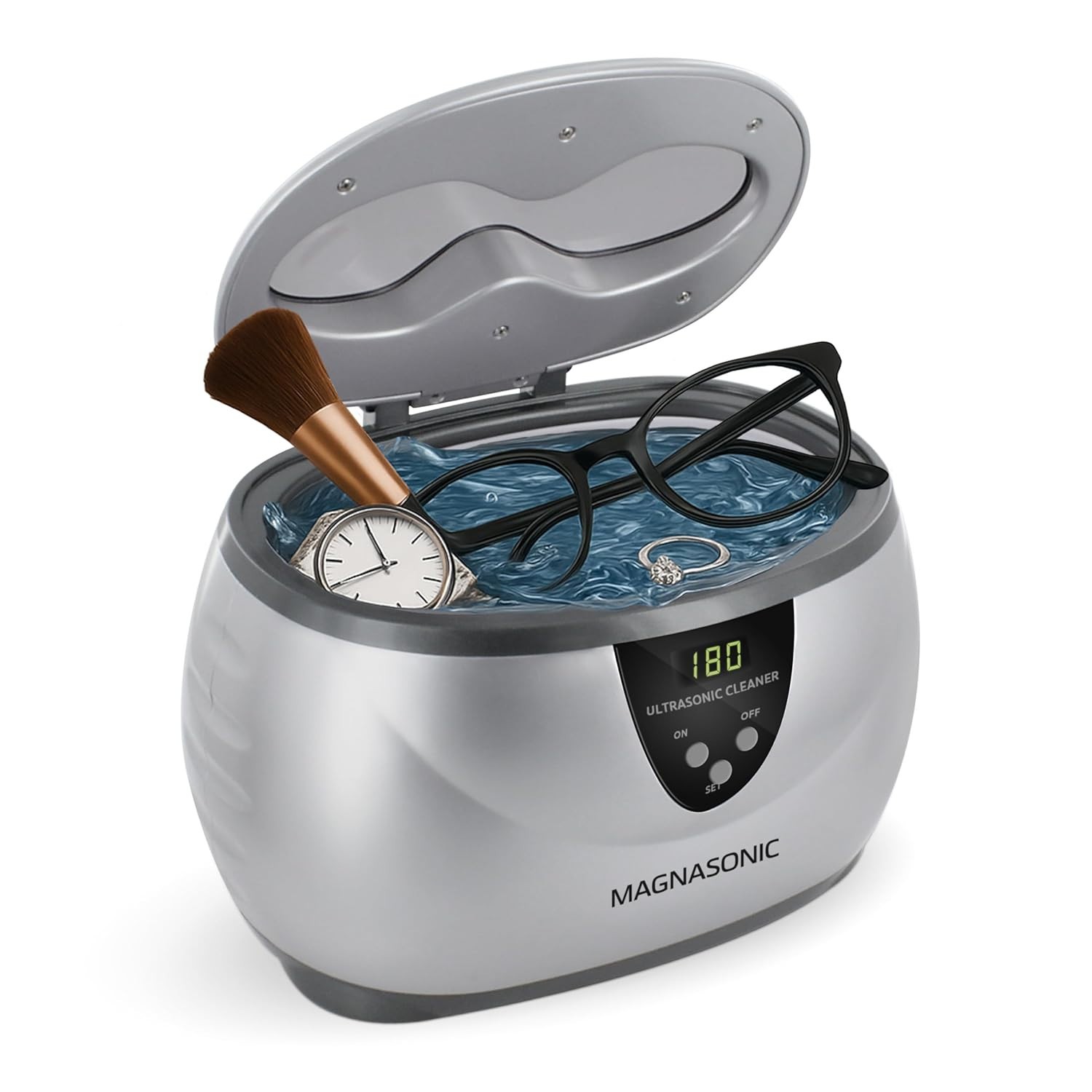 Magnasonic Ultrasonic Cleaner – Digital Timer, 5 Modes, 20oz Tank