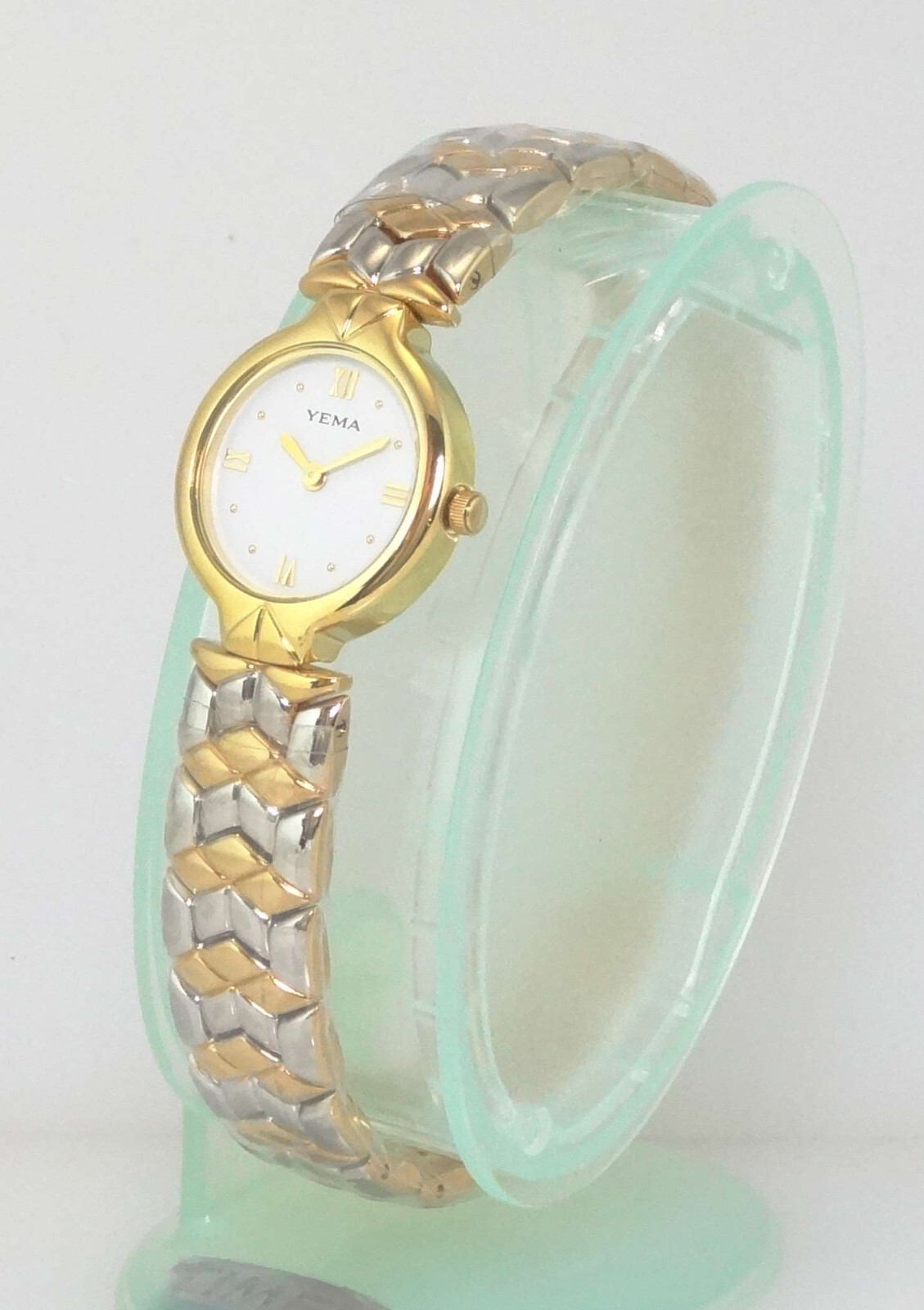 YEMA Paris YM 778 Women’s Gold AND Two-tone Quartz Dress Watch (Reversible) NEW