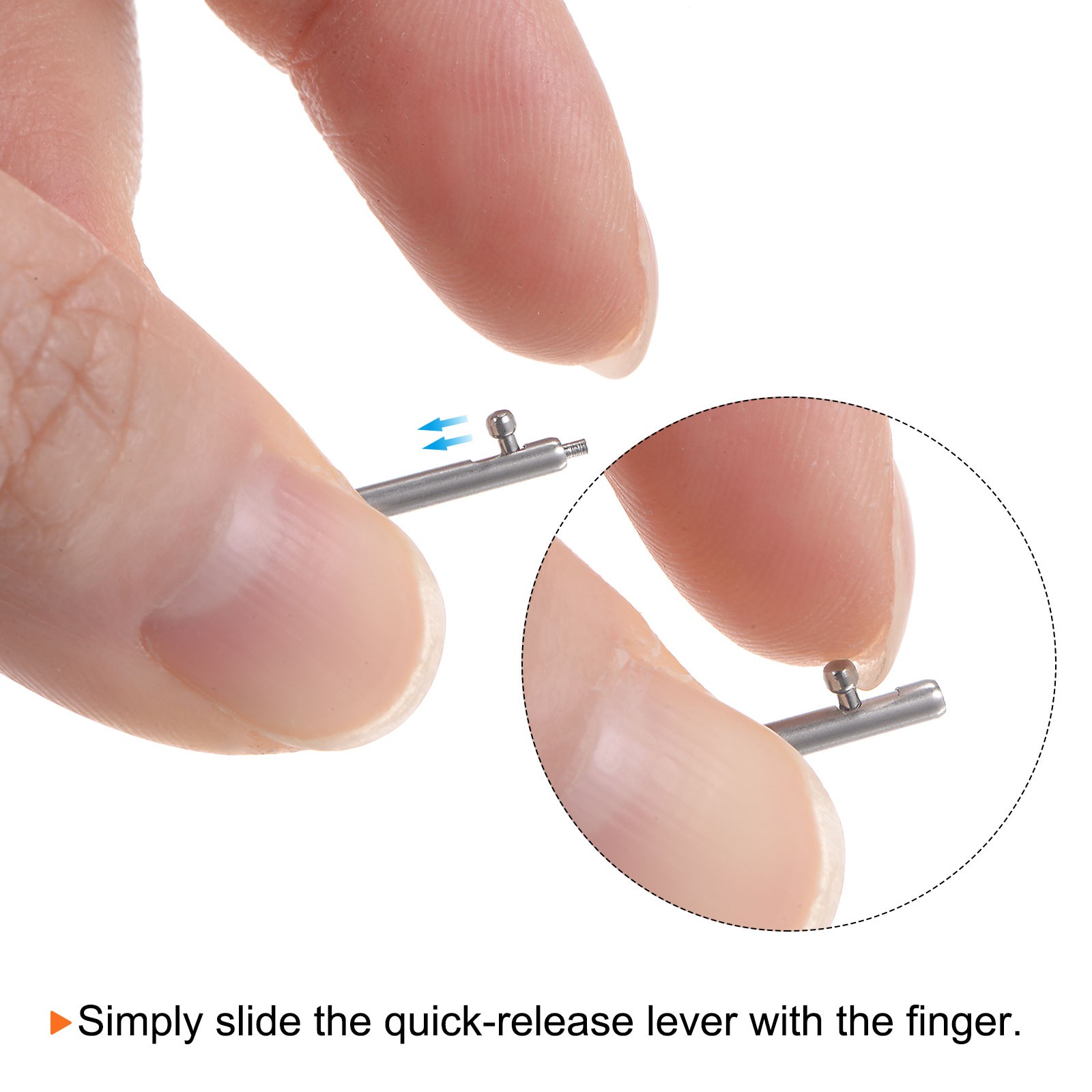 36pcs Quick Release Spring Bar 22mm Width 1.8mm Dia Stainless Steel Watch Pins