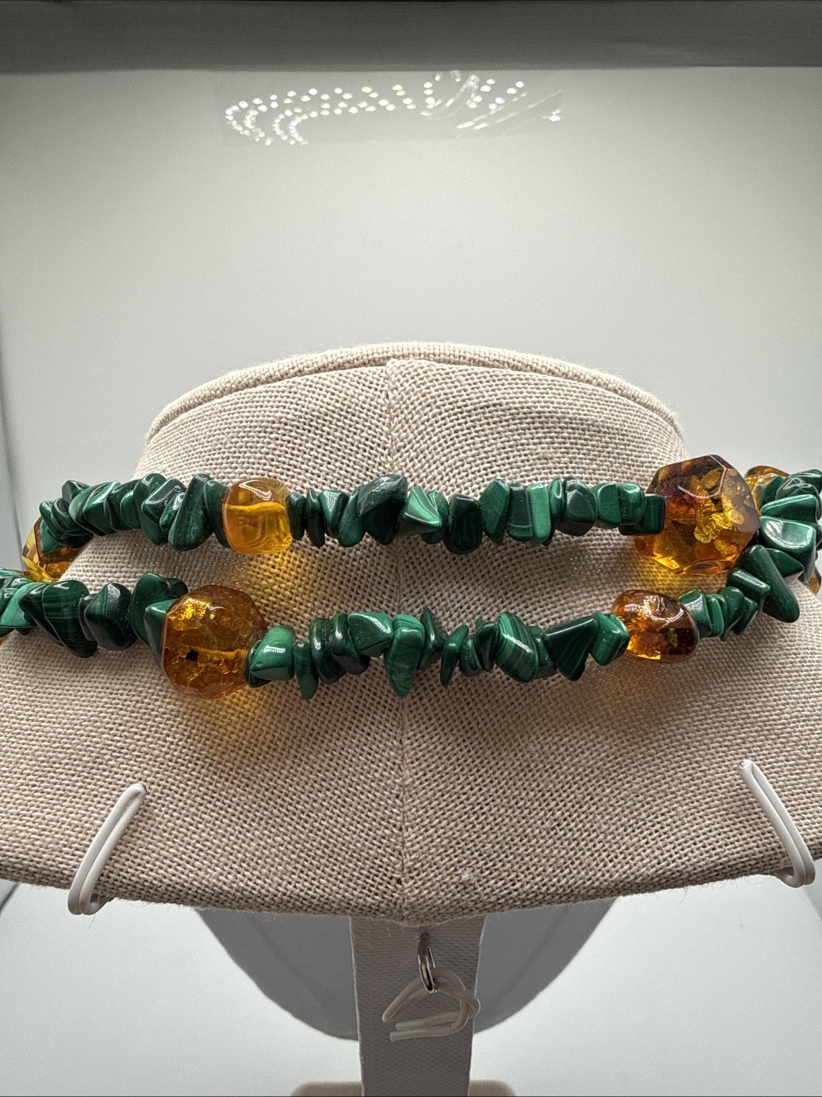 Mine Finds By Jay King Malachite & Baltic Amber Long Beaded Necklace 41”