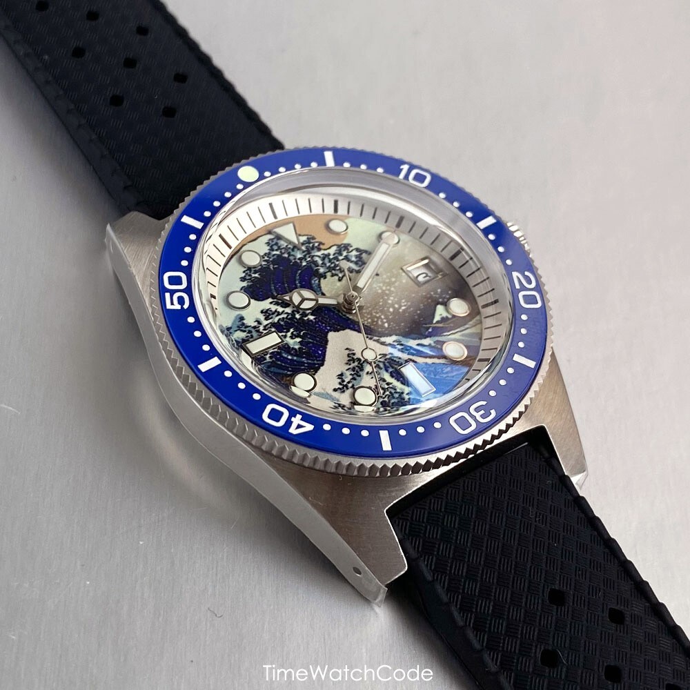 NH35 Watch 62MAS Automatic Men Watch Diving 300m Waterproof Bubble Sapphire 41mm